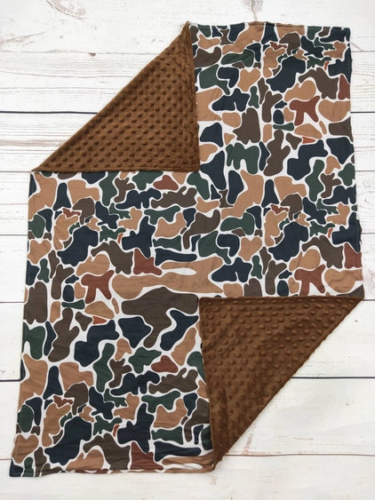 Baby Brown Camo Blanket
