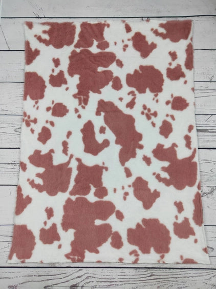 Baby Pink Bows With Cows Blanket