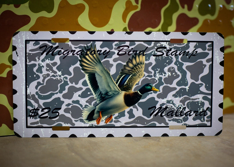 Mallard Stamp License Plate Tag