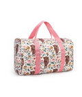 Pink Flower Cow Duffle Bag