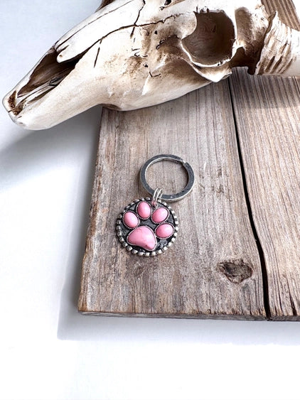 Dog Paw Pink Keychain