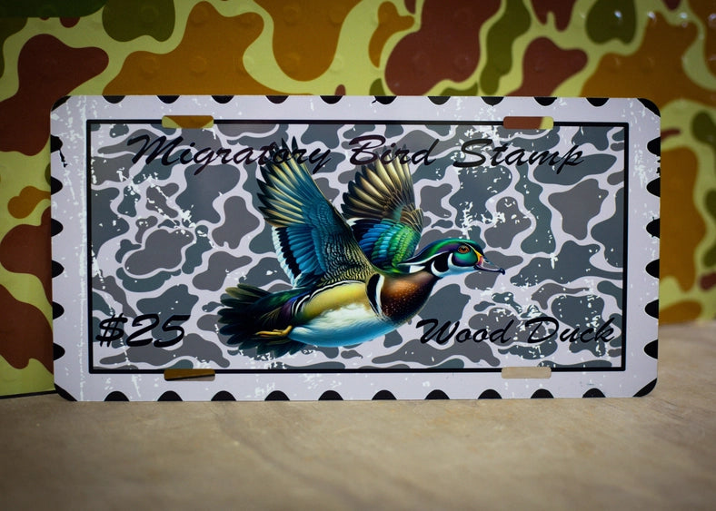 Wood Duck License Plate Tag