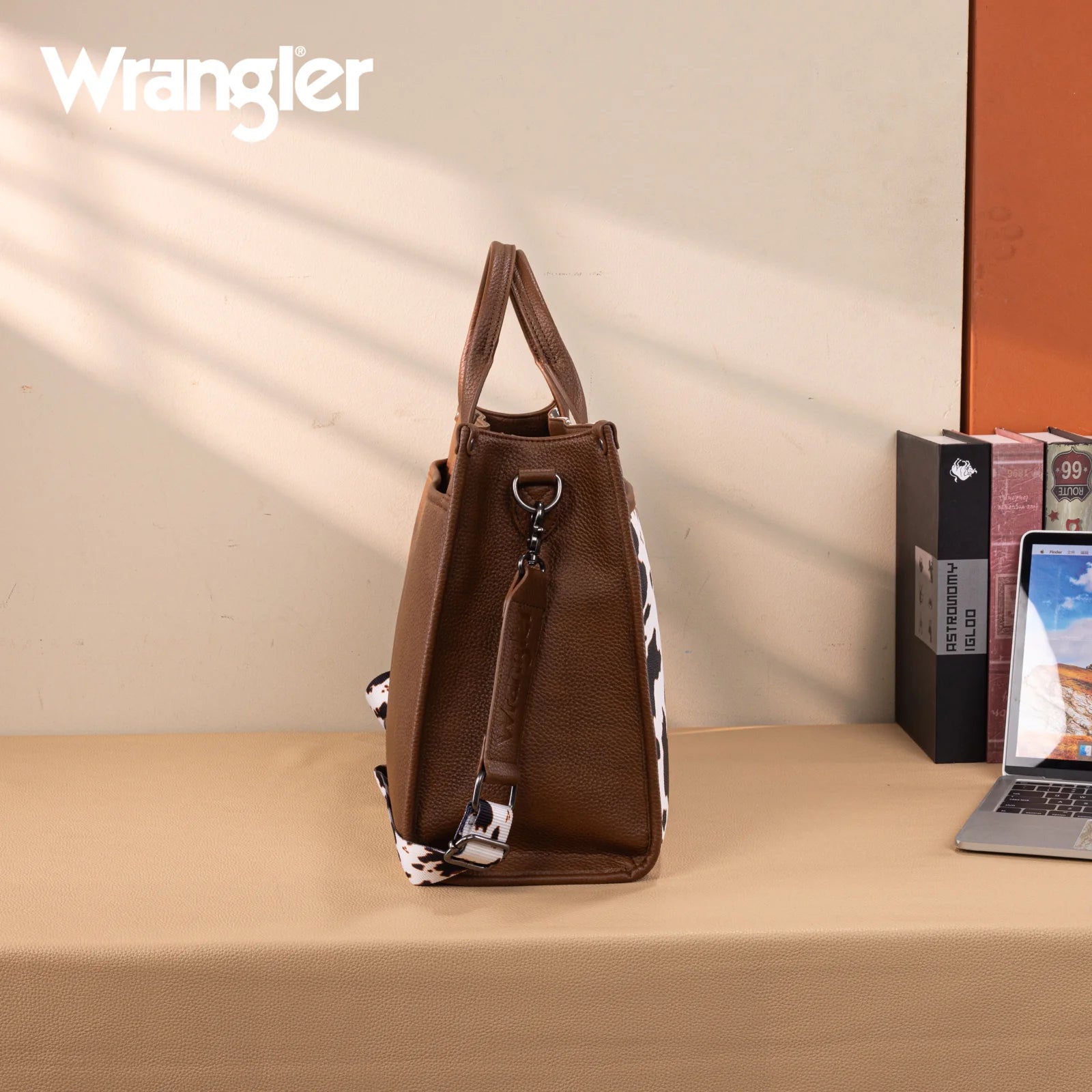 Wrangler Work Tote ( Brown Cow Print )