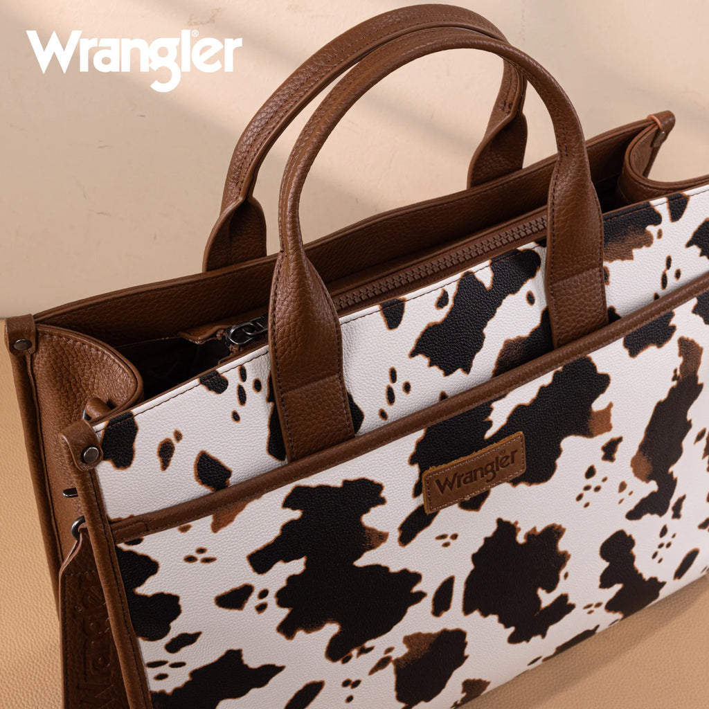 Wrangler Work Tote ( Brown Cow Print )