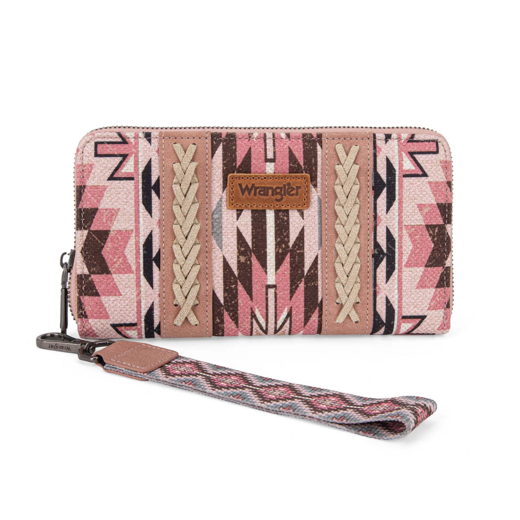 Wrangler Southwestern Pattern Wallet ( Pink )