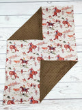 Baby Brown Minky Rodeo Blanket
